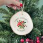 Personalised Christmas Bouquet Wooden Decoration, thumbnail 1 of 2