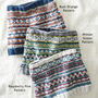 Fair Trade Fair Isle Knit Wool Lined Neckwarmer Scarf, thumbnail 2 of 11