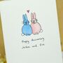 Personalised ‘Lovebunnies’ Handmade Card, thumbnail 5 of 6