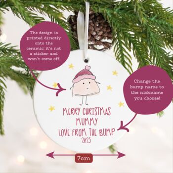 Merry Christmas Mummy Love From The Bump Decoration C, 2 of 4