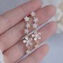 Monaco D’or Gold Pavé Flower Vintage Ball Drop Earrings, thumbnail 2 of 2