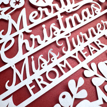 Personalised Teacher Christmas Card, 3 of 3