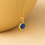 Personalised Gold Plated Sterling Silver September Sapphire Birthstone Necklace, thumbnail 1 of 10