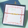 Personalised Bright Cotton And Initial Galentines Bracelet, thumbnail 1 of 10