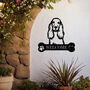 Custom Cocker Spaniel Welcome Metal Wall Art Sign For Home And Garden Decor, thumbnail 1 of 11