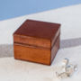 Personalised Leather Cufflink Box Square, thumbnail 6 of 8