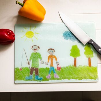 Personalised Grandparents Childs Drawing Chopping Board, 7 of 8
