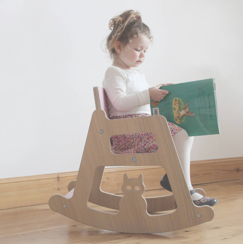 Personalised Wooden Children's Rocking Chair By Kids Creative