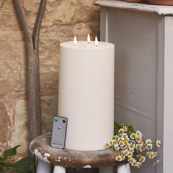 Tru Glow® Three Wick Waterproof Outdoor Candle 28cm, 2 of 3