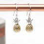 18ct Gold Plated And Sterling Silver Pineapple Earrings, thumbnail 1 of 5