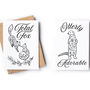 Otter And Foxes Tattoo Valentine Cards, thumbnail 1 of 2