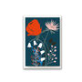 Red Flower On Blue Card, thumbnail 1 of 3