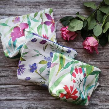 Bespoke Handmade Floral Cosmetic Bag, 4 of 5