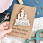 Personalised New Home Card Castle Wooden Keepsake, thumbnail 1 of 2