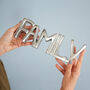 Free Standing Recycled Metal Family Sign, thumbnail 2 of 9
