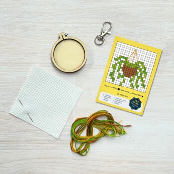 Rooting For You! Mini Matchbox Cross Stitch Kit, 6 of 6