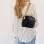 Black Leather Crossbody And Gold Chain Strap, thumbnail 7 of 7