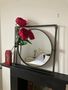 47cm Industrial Style Round Metal Wall Mirror Wall Mounted, thumbnail 1 of 7