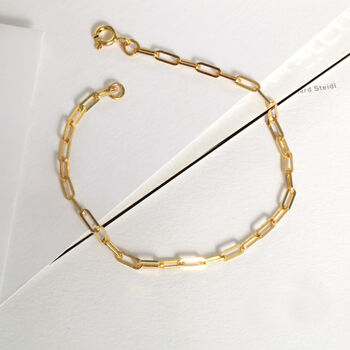 Paperclip Link Chain Bracelet, 2 of 4