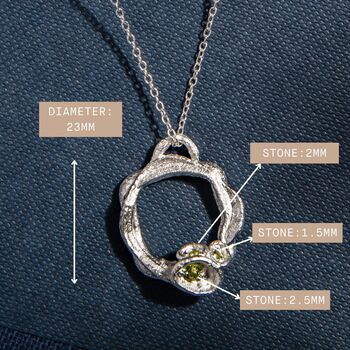 Real Peridot Eternity Necklace August Birthstone, 7 of 7