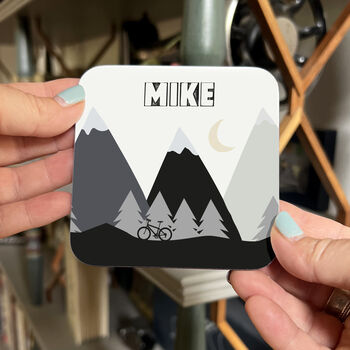 Mountain Biking Personalised Coaster Card, 3 of 5