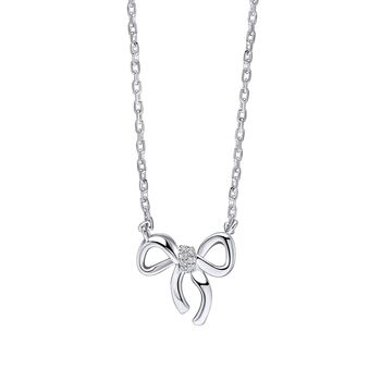Silver Plated Children's Ribbon Bow Necklace, 3 of 3