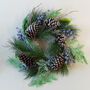 Faux Blueberry And Fir Cones Christmas Wreath, thumbnail 1 of 2