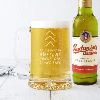 Awesome Bonus Dad Beer Tankard Glass, 2 of 5