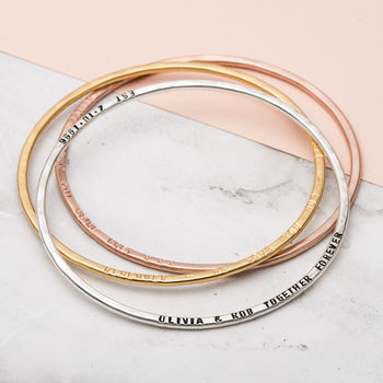 Personalised Message Bangle, 6 of 12