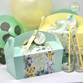 Personalised Jungle Babies Birthday Party Gift Box, 2 of 7