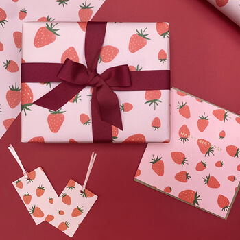 Luxury Strawberry Wrapping Paper/Gift Wrap, 6 of 7