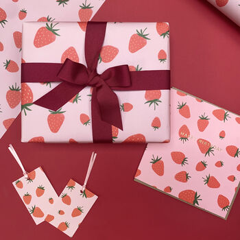 Luxury Strawberry Wrapping Paper/Gift Wrap, 5 of 7