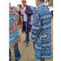 Mens Dressing Gown Organic Cotton Kimono Robe Native, thumbnail 1 of 5
