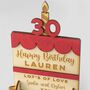 Personalised Wooden Birthday Cake Card, thumbnail 2 of 3