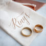 Gold Calligraphy Wedding Ring Bag, thumbnail 2 of 4