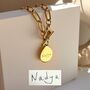 Personalised Handwriting T Bar Bracelet With Paperclip Chain, thumbnail 2 of 4