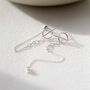 Sterling Silver Circle And Bar Chain Stud Earrings, thumbnail 4 of 6