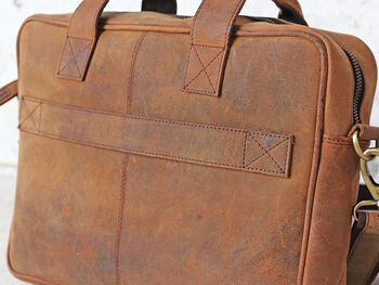 Handmade Leather Laptop Bag, 5 of 11