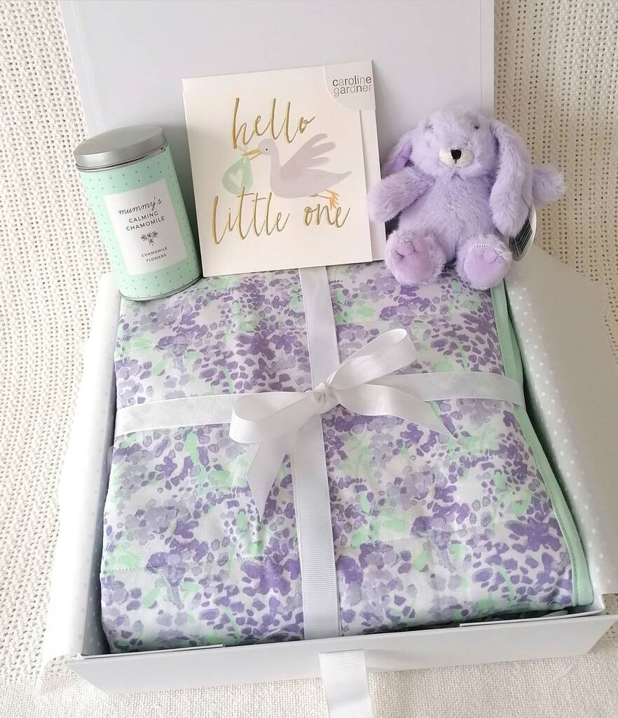 New Baby Girl Blanket Gift Hamper By Beatrice & Barley