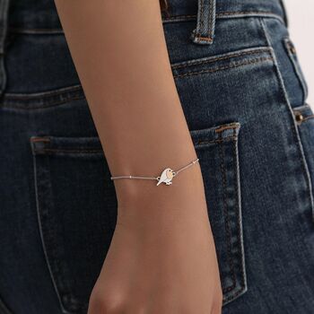 Robin Bird Bracelet In Sterling Silver, 7 of 12