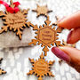 Wooden Personalised Family Christmas Tokens, thumbnail 2 of 5