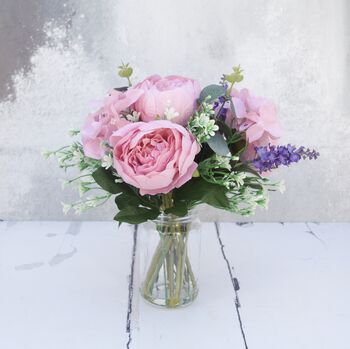 Peony Bouquet With Lavender Artificial, 2 of 10
