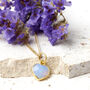 Gold Plated Heart Opal Gemstone Necklace, thumbnail 1 of 7