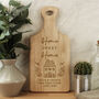 Personalised Home Sweet Home Paddle Chopping Board, thumbnail 4 of 5