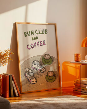 Run Club And Coffee Print, 3 of 9