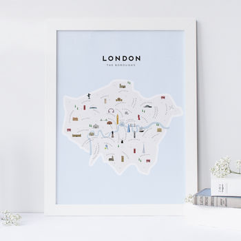 Map Of London Boroughs Print, 2 of 4