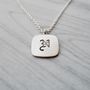 Personalised Initial Square Silver Necklace, thumbnail 2 of 3