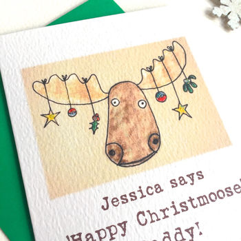 Personalised Happy Christmoose Christmas Card, 3 of 5