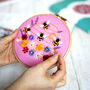 Honey Bees And Wildflower Embroidery Kit, thumbnail 2 of 9