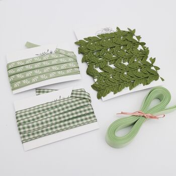 Leaf Green Ribbon Collection For Gift Wrapping, 3 of 10